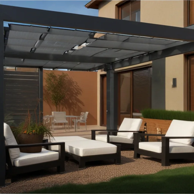 Pergola bioclimatica per giardino in ticino